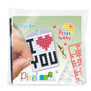 23106 Sleutelhanger setje compleet - I love you - Pixel Hobby