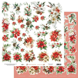 Art Alchemy - Scrappapier 30,5 x 30,5 cm - Merry Christmas - Flowers - PAKKETPOST!