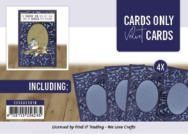 COVCA6001B Cards Only - Velvet Cards A6 - Blauw