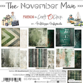 CC-F37-NM-10 Craft O Clock Set of Papers 15x15 cm The November Man