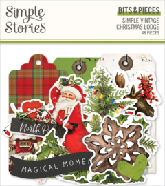 Simple Vintage Christmas Lodge Bits & Pieces Die-Cuts 48/Pkg-