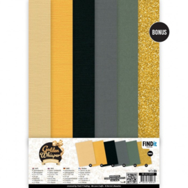 BB-A4-10019 Linen Cardstock Pack - Berries Beauties - Golden Whisper - A4