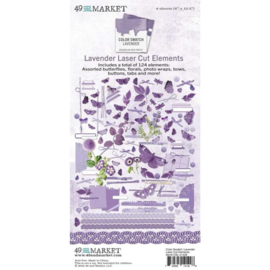 49 And Market - Color Swatch: Lavender - Laser Cut Outs - CSL-414428