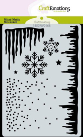 185070/0168 CraftEmotions Mask stencil - IJspegels, kristallen en sneeuw A6