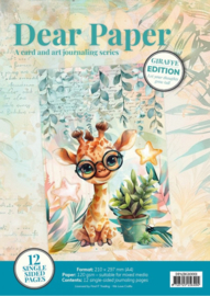 DPAJBG10001 Dear Paper - A Card and Art Journaling Serie - Backgrounds - Giraffe