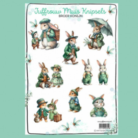 Juffrouw Muis Knipsel - Broer Konijn