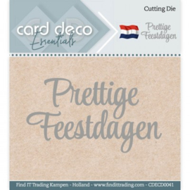 CDECD0041 Snij- en embosmal - Prettige Feestdagen - Card Deco