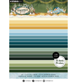 SL-CF-UPP478 - StudioLight Eenkleurig Papierblok – Unicolor Christmas Forest nr. 478