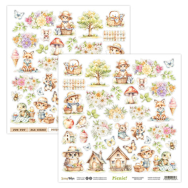 Double-sidedpaper 30,5x30,5cm Picnic – 07 - PAKKETPOST!!