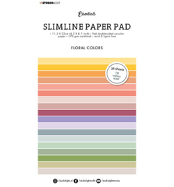 SL-ES-PP33 - SL Paper Pad Double sided Unicolor Floral Slimline Essentials nr.33