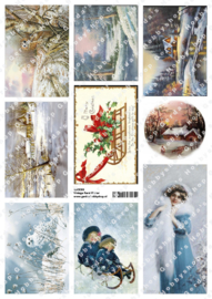 GH3099 Vintage vel - Kerst/Winter - Gerda's Hobbyshop