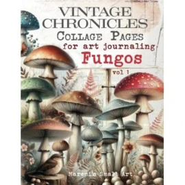 Maremi's Small Art - Vintage Chronicals Collage Pages for Art Journaling - Fungos
