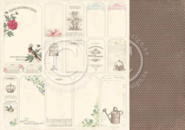 PD3612 Scrappapier Dubbelzijdig - Vintage Garden - Pion