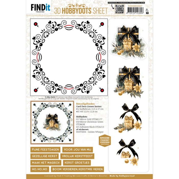 DODOHS10007 3D Hobbydots Sheet - Berries Beauties - Golden Whisper 1