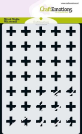 185070/4424 CraftEmotions MM Mix stencil design plus A6