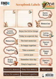 BBSL002 Berrie's Beauties Scrapbook Labels - Cute Animals - ENG