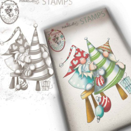 PD7950 Polkadoodles stamp Gnome - Decorating the Tree
