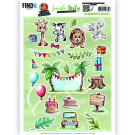 cd11919 3D  vel A4 - Jungle Party  - Yvonne Creations