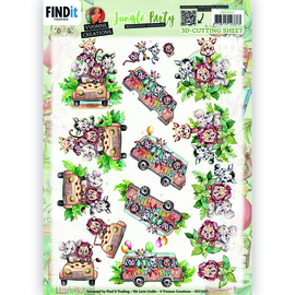CD11917 3D  vel A4 - Jungle Party  - Yvonne Creations