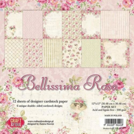 Paperpad Bellissima Rosa - 30.5 x 30.5cm - 12 vel - Craft & You