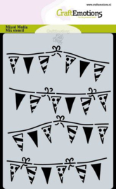 185070/0133 CraftEmotions Mask stencil slinger vlaggetjes A6 Carla Creaties