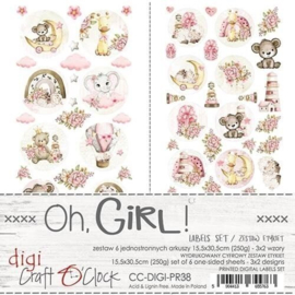Craft O' Clock - Oh, Girl! - Digi Label Set