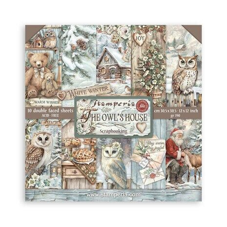 SBBL174 Stamperia - The Owl's House - Paperpad 30,5 x 30,5 cm - SBBL174 - PAKKETPOST!!!