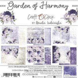 Craft O' Clock - Garden of Harmony - Paperpad 15.2 x 15.2 cm