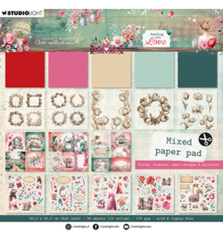 JMA-SYL-MPP290 - Mixed Paper Pad Vellum, Unicolor & Elements Sending You Love nr.290