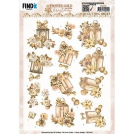 CD12331 3D Cutting Sheets - Amy Design - Frosted Gold Christmas - Lantern