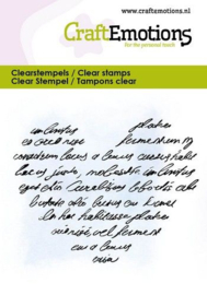 130501/5069 CraftEmotions clearstamps 6x7cm - Hart achtergrond handschrift