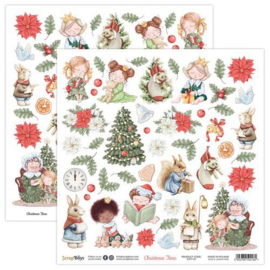 ScrapBoys Christmas Time paper cut out elements DZ CHTI-07 190gr 30,5cmx30,5cm - PAKKETPOST!