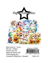 PFD005 Paper Favourites Die-Cuts 24st Mini Cuties 1