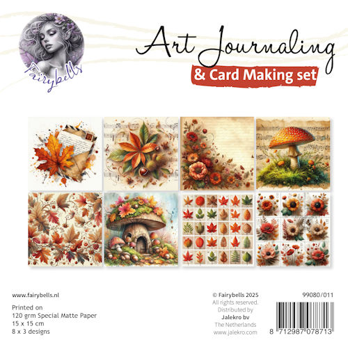 99080/011 Art Journaling & Card Making Backgrounds Set Herfst
