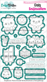 CDSN-0332 CarlijnDesign snijmallen Choco Friends