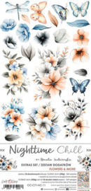 CC-C71-NC-11 Craft O Clock Extras Set Flowers 15x30 cm Nighttime Chill