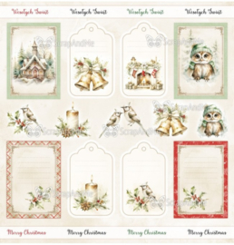 Scrap And Me - Cutting Sheet 30.5 x 30.5 cm - Cover/okładka - Rustic Christmas - PAKKETPOST!!!