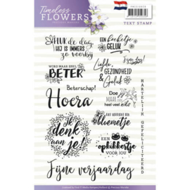 PMCS10028 Clearstempel - Tekst NL - Timeless Flowers - Marieke Design