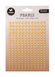 SL-ES-PEARL15 - Self Adhesive - 3 Sizes - Round - Gold