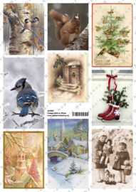 GH3160 Vintage vel - Kerst/Winter - Gerda's Hobbyshop