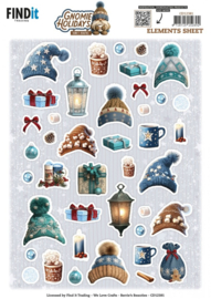 CD12381 Cutting Sheet - Berries Beauties - Gnomie Holidays - Small Elements