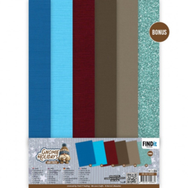 BB-A4-10020 Linen Cardstock Pack - Berries Beauties - Gnomie Holidays - A4