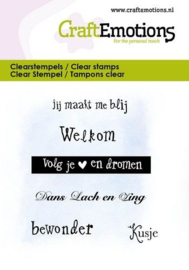 130501/5073 CraftEmotions clearstamps 6x7cm - Jij maakt mij blij -tekst NL
