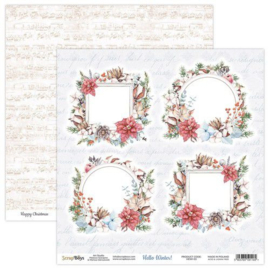 ScrapBoys Hello Winter! paper sheet DZ HEWI-03 190gr 30,5x30,5cm - PAKKETPOST!