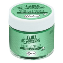 Izink Embossing Powder Water Green - 25ml - PAKKETPOST!