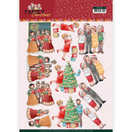 CD11389  3D vel A4 - Family Christmas - Yvonne Creations