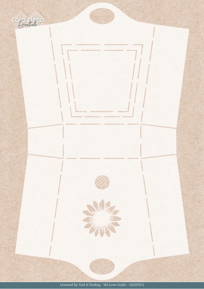 CDEST072 Stencil - Card Deco Essentials - Blooming Sun - Blooming Sunflower A4