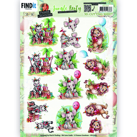 CD11916 3D  vel A4 - Jungle Party  - Yvonne Creations