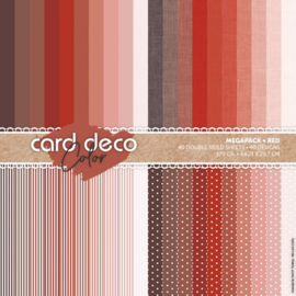 CDCPPA419002 Card Deco Color Paperpack -Megapack - Red - A4