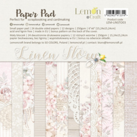 Lemoncraft - Paperpad - 15 x 15 cm - Linen Stories
